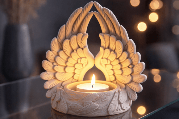 Angel Wings Candle Holder: A Test Model for Polished Editorial Design