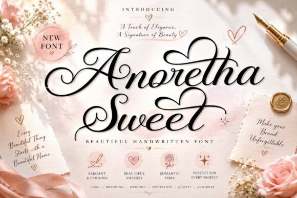 Anoretha Sweet Script Amp Review: A Versatile Design Asset for Digital Sellers