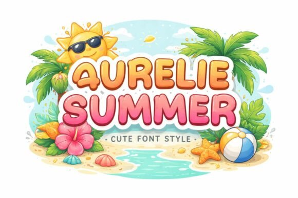 Aurelie Summer Display: A Versatile Graphic Design Asset for Handmade Creations