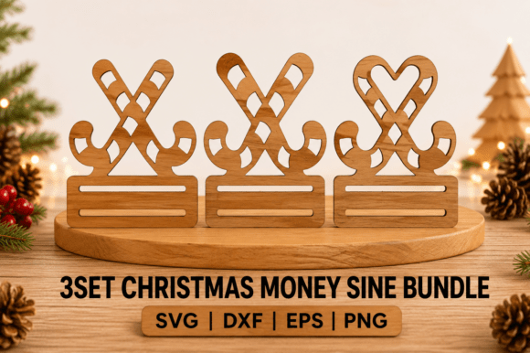 Candy Cane Cash Gift Holder Laser Cut: A Festive Winter Amp for Handmade Creations