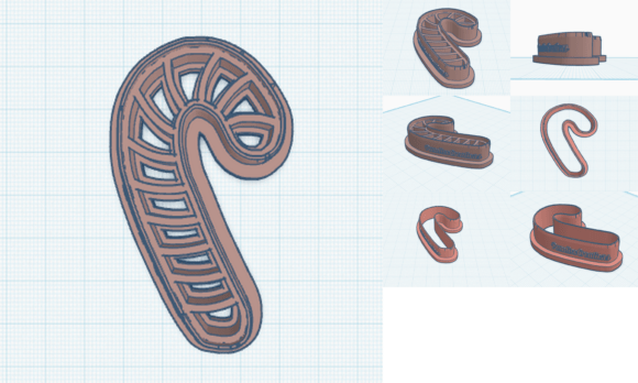 Candy Cane Cookie Cutters: A Festive Graphic Design Asset for Kitchen Amp Creations