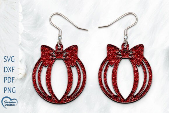 Christmas Ball Earrings Laser Cut: A Festive Graphic Design Asset for Content Creators