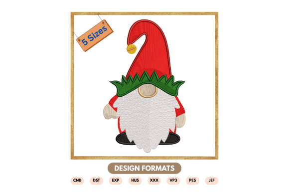 Christmas Elf Gnome Embroidery Design: A Seasonal Visual Boost