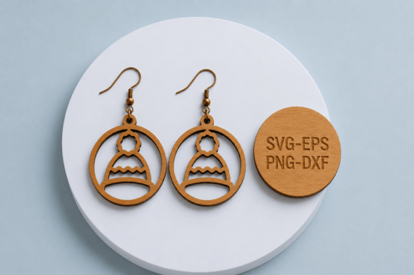 Christmas Laser Cut Earring SVG: A Festive Design Asset for Content Creators