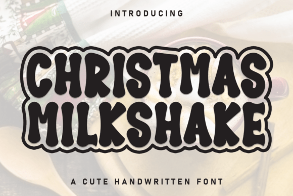 Christmas Milkshake Display: A Festive Graphic Design Asset for Seasonal Sellers