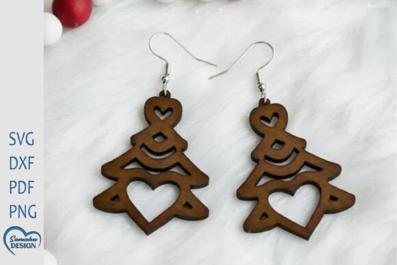 Christmas Tree Earrings Laser Cut: A Festive Design Asset for Creative Projects