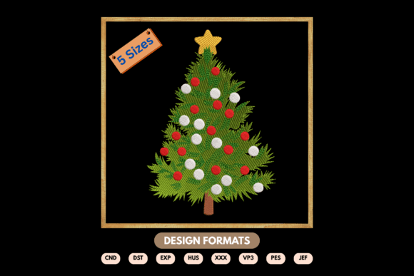 Christmas Tree Embroidery Design: A Festive Visual Boost for Creative Projects