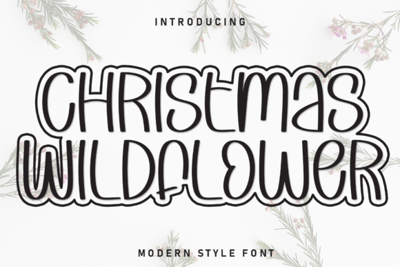 Christmas Wildflower Display: A Festive Graphic Design Asset for Small Business Branding