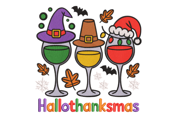Christmas Wine Glasses: A Festive Graphic Design Asset for Seasonal Branding