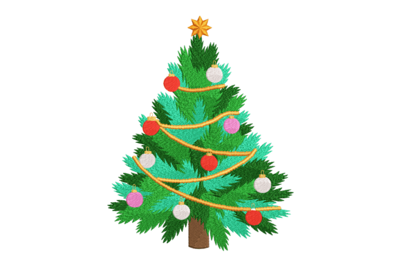 Decorated Christmas Tree: A Graphic Design Asset for Seasonal Branding