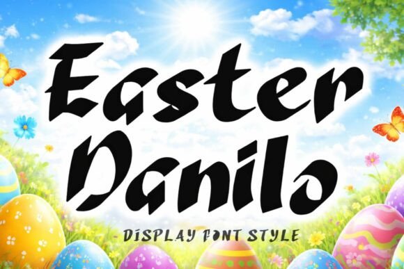 Easter Danilo Display: A Bold Graphic Design Asset for Seasonal Projects