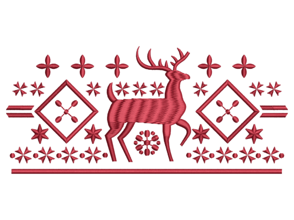 Ethnic Deer Embroidery Design: A Festive Branding Asset for Local Businesses