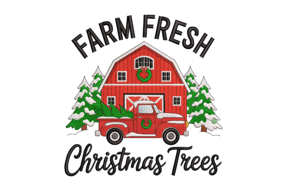 Farm Fresh Christmas: A Festive Graphic Design Asset for Local Business Branding