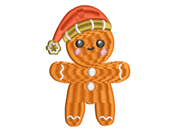 Gingerbread Bear Embroidery Design: A Festive Graphic for Seasonal Branding