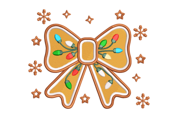 Gingerbread Bow: A Christmas Graphic Design Asset for Polished Content