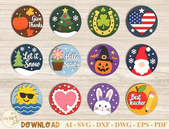 Holiday Round Sign Insert SVG Bundle Review: A Designer’s Perspective