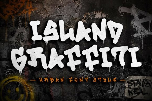 Island Graffiti Display: A Versatile Graphic Design Asset for Creative Sellers
