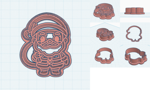 Kawaii Santa Cookie Cutters: A Festive Graphic Design Asset for Kitchen Amp Creations
