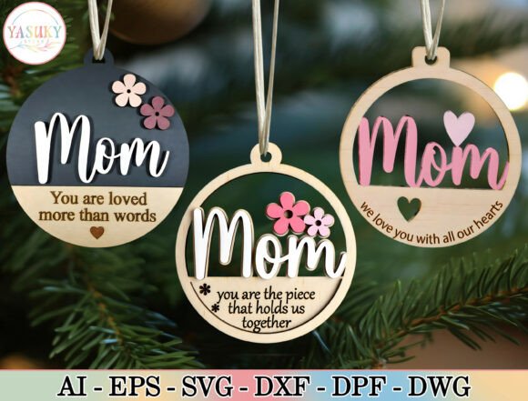 Mom Ornament SVG Bundle: A Design Asset for Mother’s Day Content