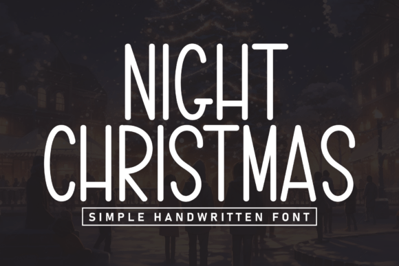 Night Christmas Display: A Graphic Design Asset for Festive Handmade Creations