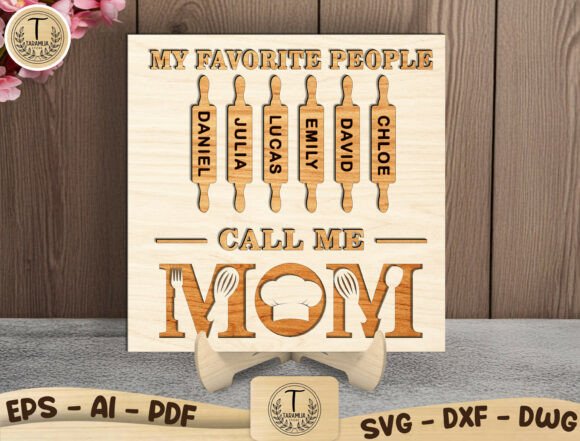 Personalized Mom Kitchen Sign for Home Decor Branding