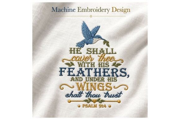 Psalm 91 Hummingbird Design for Faith-Focused Website Graphics