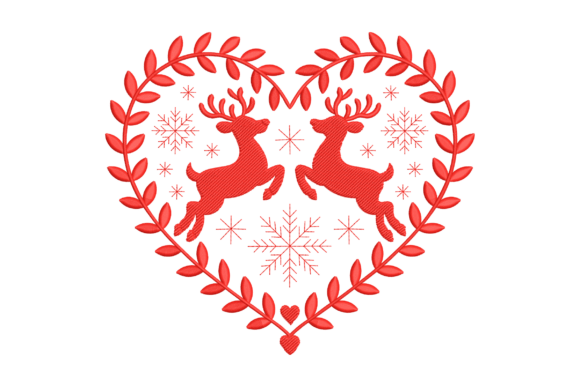 Reindeer Heart: A Christmas Graphic Design Asset for Polished Publishing
