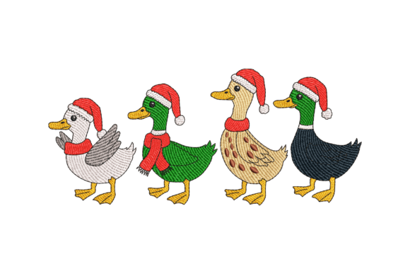 Santa Hat Ducks Embroidery Design Review