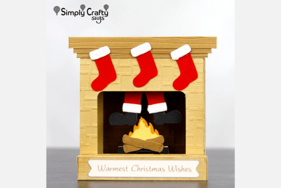 Santa in Fireplace Card SVG Review for Digital Product Creators