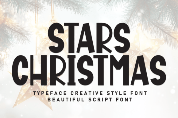 Stars Christmas Display: A Festive Graphic Design Asset for Crafters
